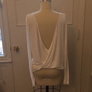 Open back long sleeve top
